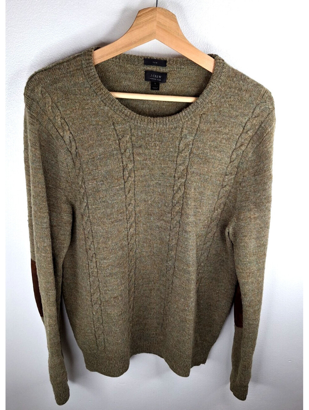 J.Crew Merino Wool Cable Knit Slim Fit Sweater Kurt Cobian Dark Academia Grunge
